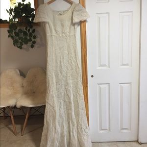 $2800 rochas embroidered long gown